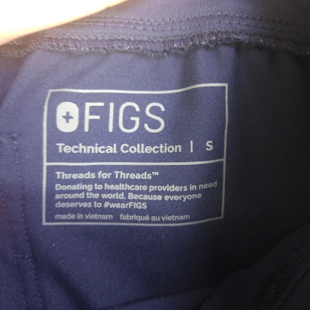 Figs High Waisted Zamora Joggers Navy Blue Scrub Pants Women's Small